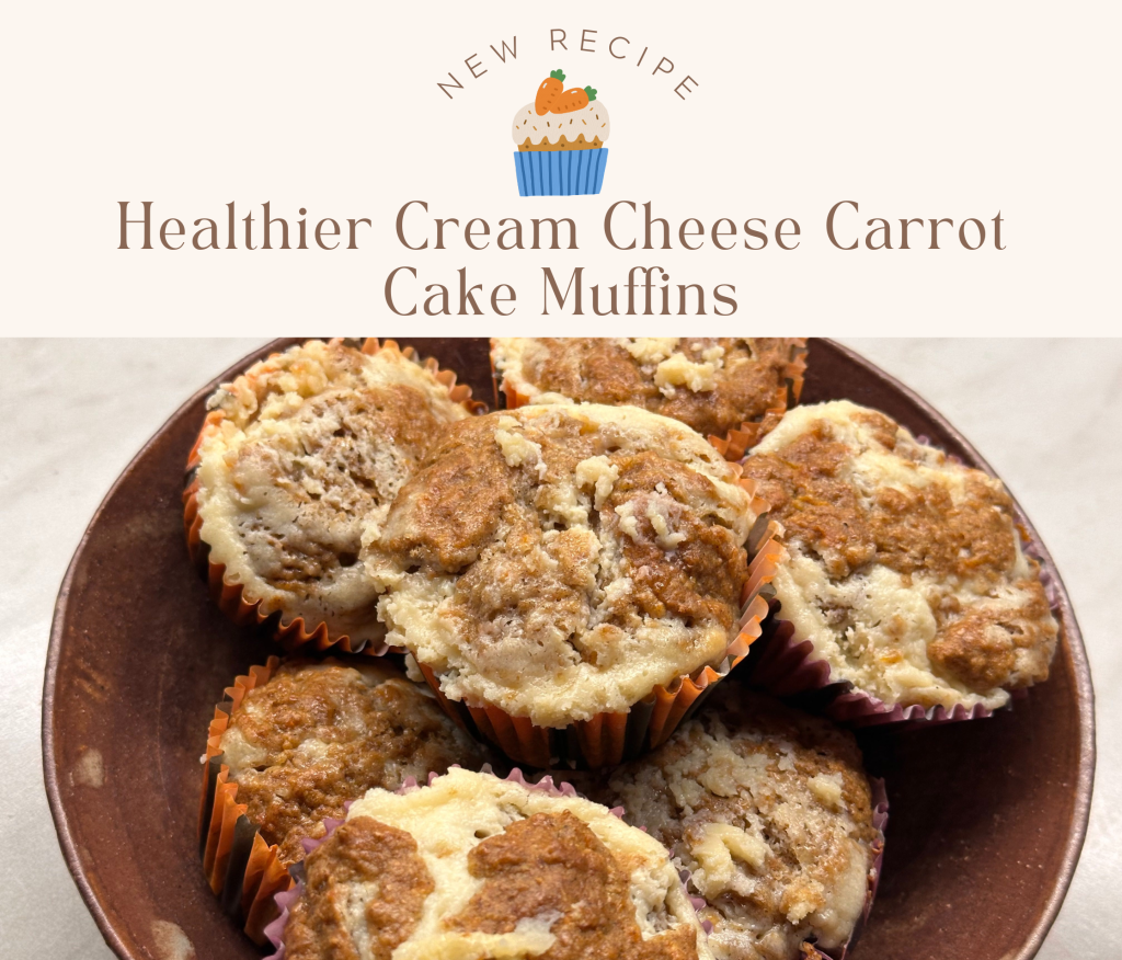 Healthier Cream Cheese Carrot Cake Muffins